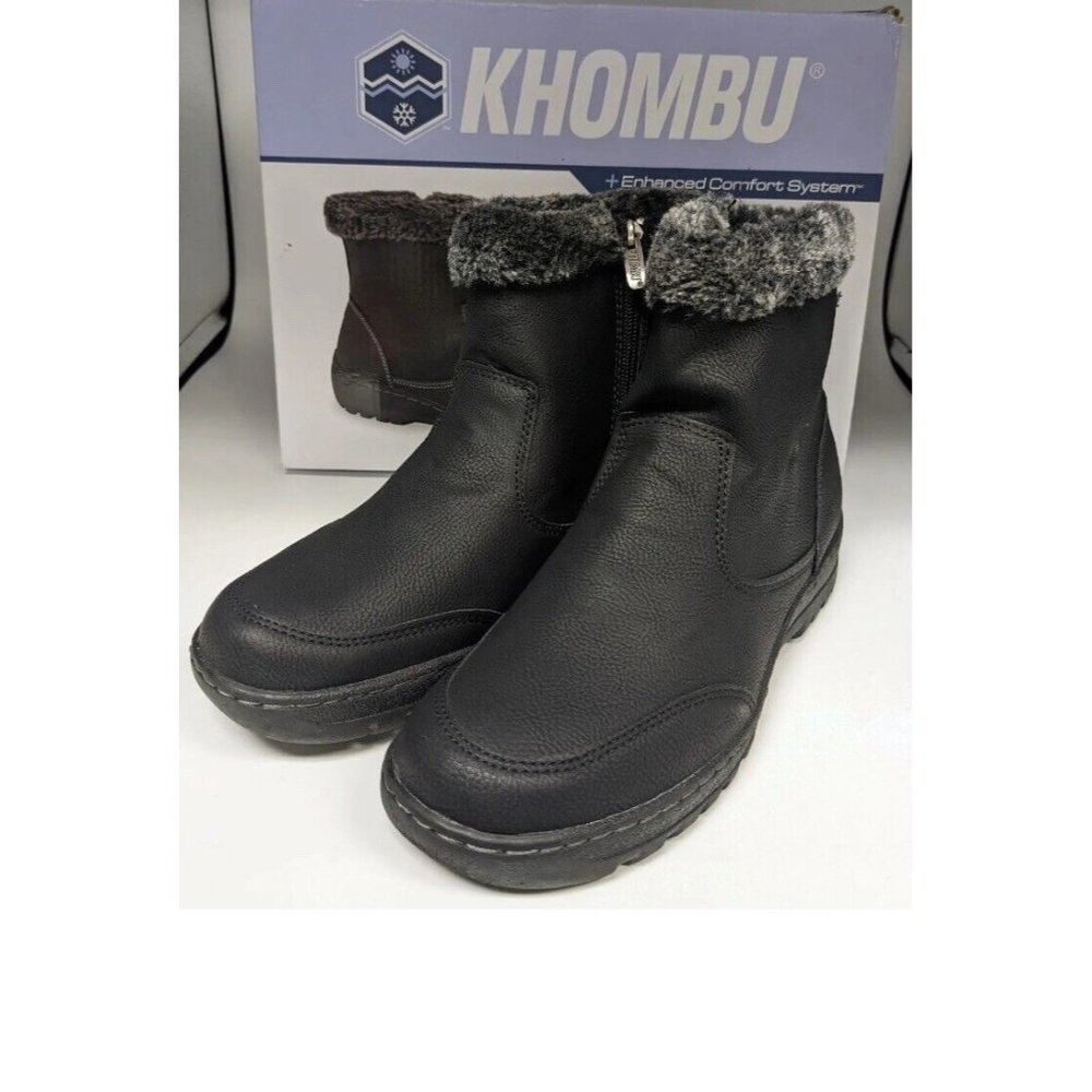 Khombu Addison Women's Black Memory Foam Water Repellent All-Weather Boot - 10